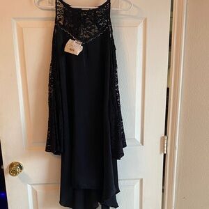 Black Lace Overlay Dress